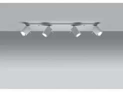 Sollux Lighting Plafón-Sollux MERIDA - Barra de 4 focos de luz blanca, GU10 Blanco