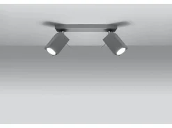 Sollux Lighting Sollux MERIDA - Barra de 2 focos de luz , GU10 Gris Outlet