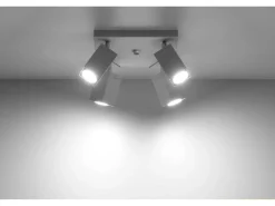 New Sollux Lighting Sollux MERIDA - Barra de 4 focos de luz blanca, GU10 Blanco
