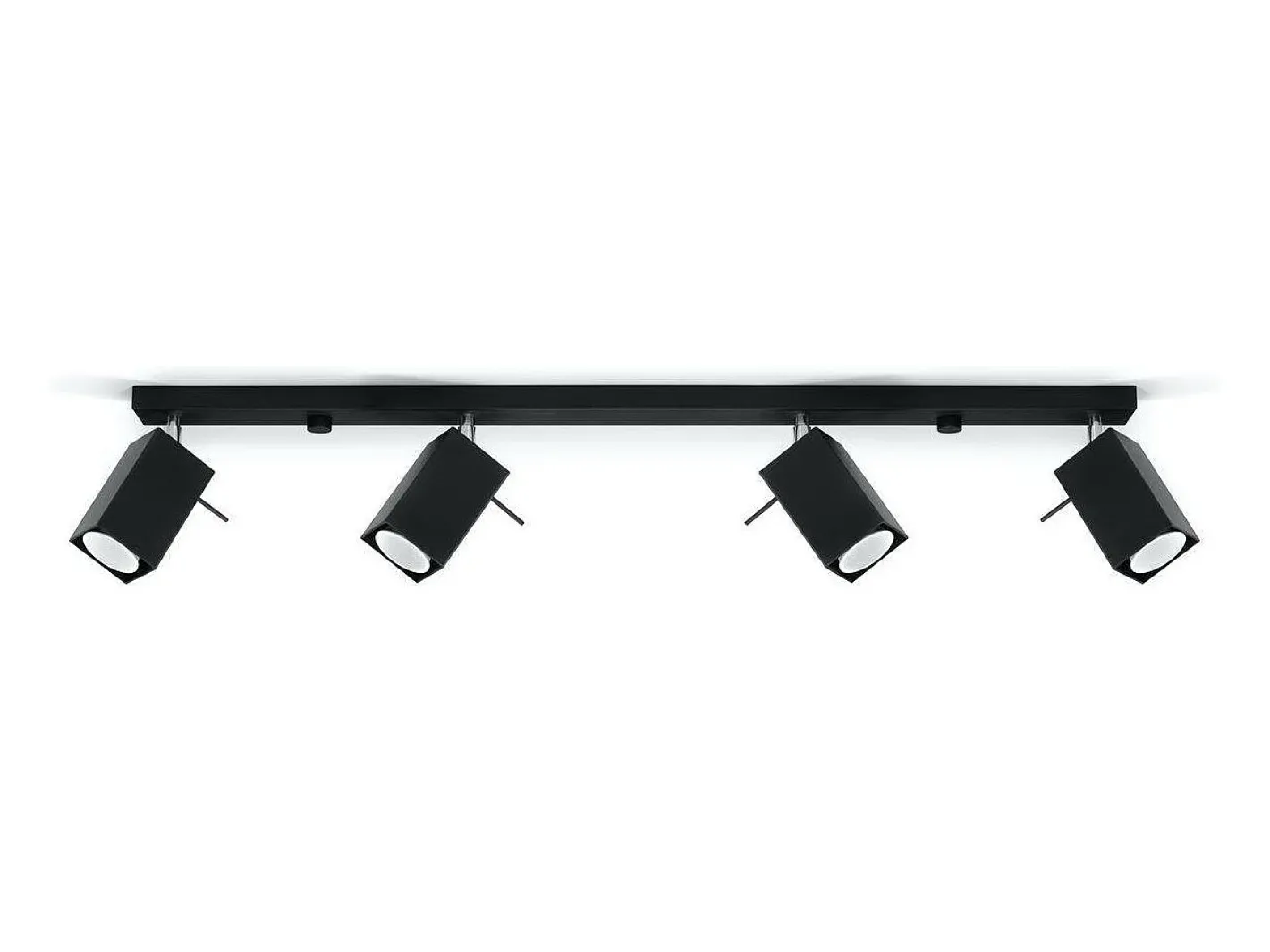 New Sollux Lighting Sollux MERIDA - Barra de 4 focos de luz negra, GU10 Negro