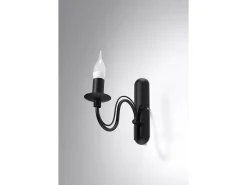 Hot Sollux Lighting Sollux MINERWA - 1 luz de pared Vela Vela Negra, E14 Negro