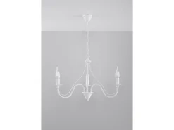 Sollux Lighting Sollux MINERWA - Lámpara de araña de tres brazos con 3 luces blanca, E14 Blanco New