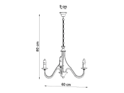 Sollux Lighting Sollux MINERWA - Lámpara de araña de tres brazos con 3 luces blanca, E14 Blanco New