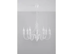 Discount Sollux Lighting Sollux MINERWA - Lámpara de araña con brazos múltiples 7 luces blanca, E14 Blanco