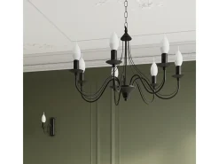 Sollux Lighting Sollux MINERWA - Lámpara de araña de 5 brazos con múltiples luces , E14 Negro Online