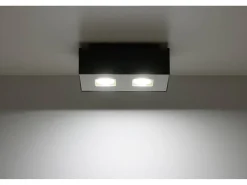 Online Sollux Lighting Sollux MONO - Lámpara de techo empotrada de 2 luces en y negro, GU10 Blanco