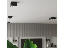 Sollux Lighting Plafón-Sollux MONO - Lámpara de techo empotrada de 3 luces en y negro, GU10 Blanco