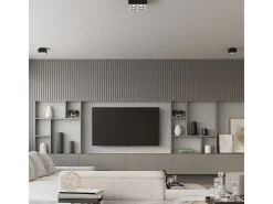 Sollux Lighting Plafón-Sollux MONO - Lámpara de techo empotrada de 4 luces en y negro, GU10 Blanco