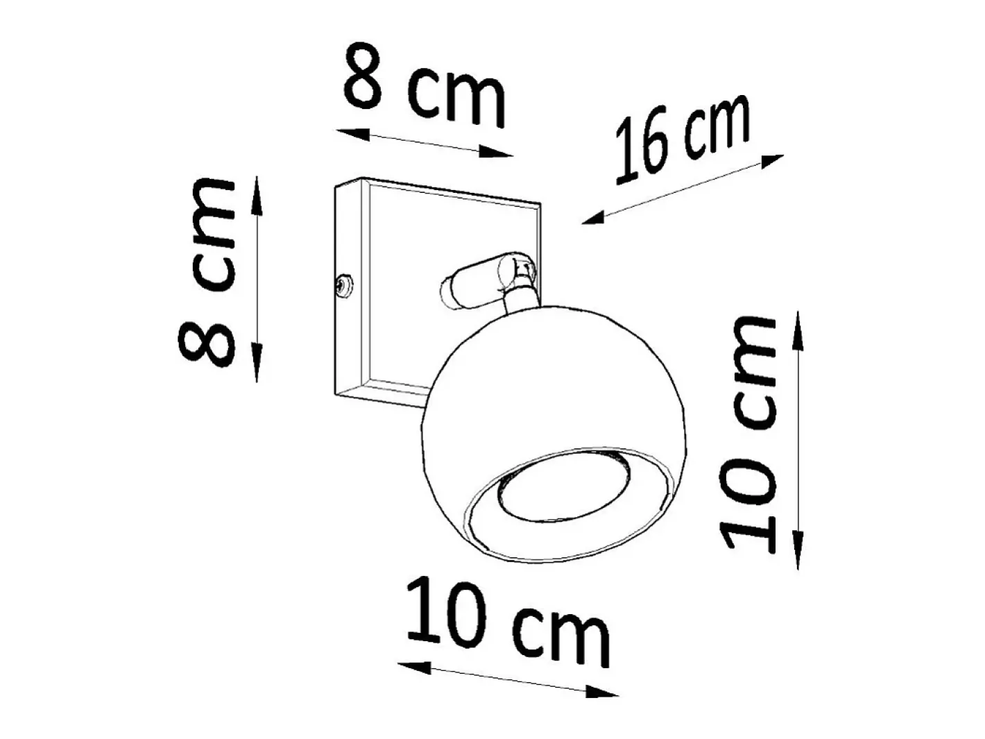 Sale Sollux Lighting Sollux OCULARE - 1 foco de pared de luz blanca, GU10 Blanco