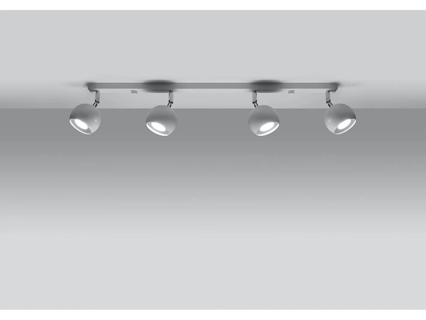 Sollux Lighting Plafón-Sollux OCULARE - Barra de 4 focos de luz blanca, GU10 Blanco