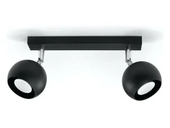 Hot Sollux Lighting Sollux OCULARE - Barra de 2 focos de luz negra, GU10 Negro