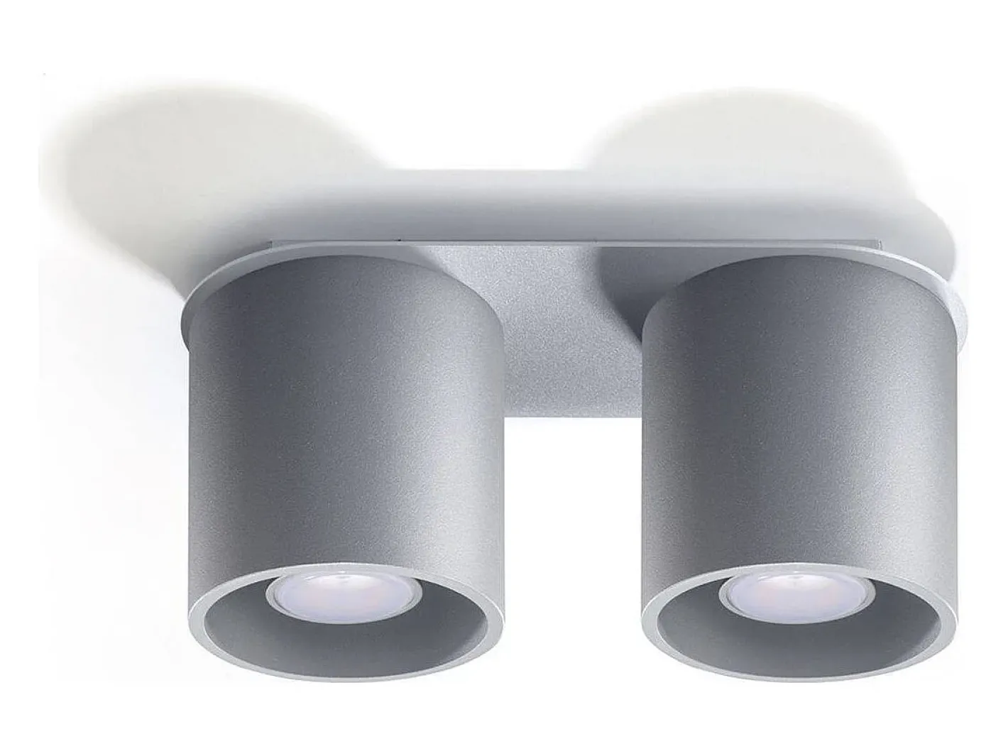 Sollux Lighting Plafón-Sollux ORBIS - 2 Downlight montado en superficie , GU10 Gris