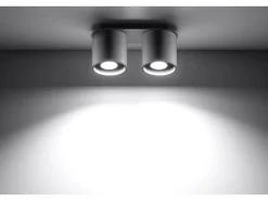 Sollux Lighting Plafón-Sollux ORBIS - 2 Downlight montado en superficie , GU10 Gris