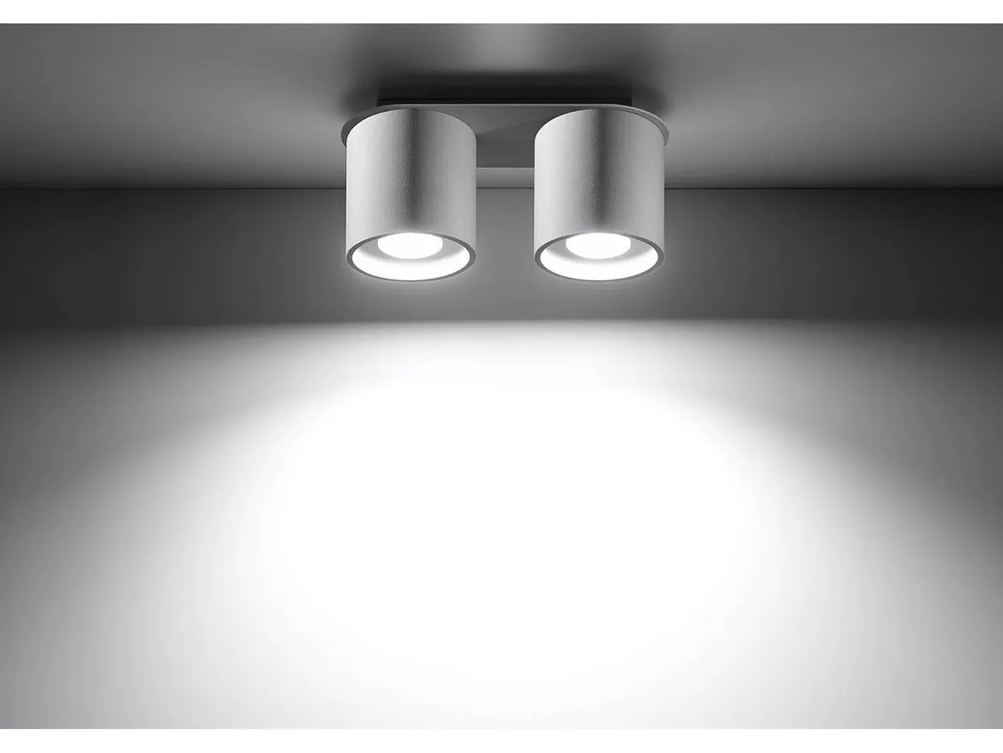Sollux Lighting Plafón-Sollux ORBIS - 2 Downlight de superficie blanca, GU10 Blanco