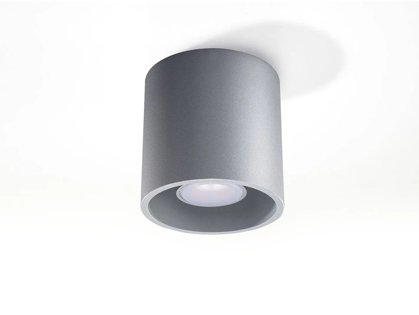 Outlet Sollux Lighting Sollux ORBIS - 1 Downlight de superficie , GU10 Gris