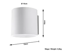 Sollux Lighting Sollux ORBIS - 1 lámpara de pared Light Up Down Blanca, G9 Blanco Discount