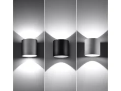 Sollux Lighting Sollux ORBIS - 1 lámpara de pared Light Up Down Negra, G9 Negro Clearance