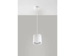Sollux Lighting Lámpara Suspendida-Sollux ORBIS - Lámpara colgante de techo redonda con 1 luz Blanca, GU10 Blanco
