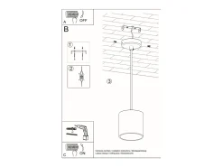 Sollux Lighting Sollux ORBIS - Lámpara colgante de techo redonda con 1 luz Negra, GU10 Negro Online