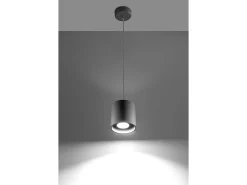 Sollux Lighting Sollux ORBIS - Lámpara colgante de techo redonda con 1 luz , GU10 Gris