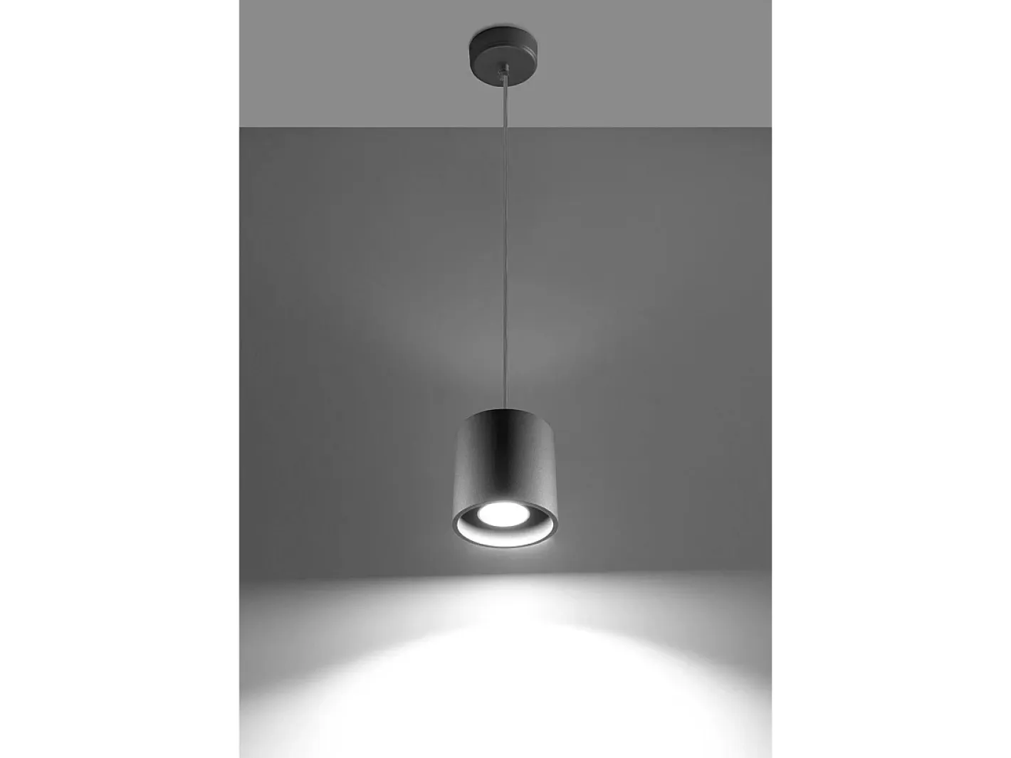 Sollux Lighting Sollux ORBIS - Lámpara colgante de techo redonda con 1 luz , GU10 Gris