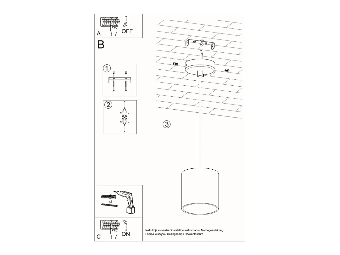 Sollux Lighting Sollux ORBIS - Lámpara colgante de techo redonda con 1 luz , GU10 Gris