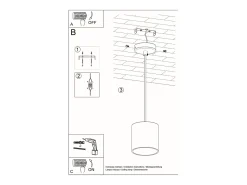 Sollux Lighting Sollux ORBIS - Lámpara colgante de techo redonda con 1 luz , GU10 Gris
