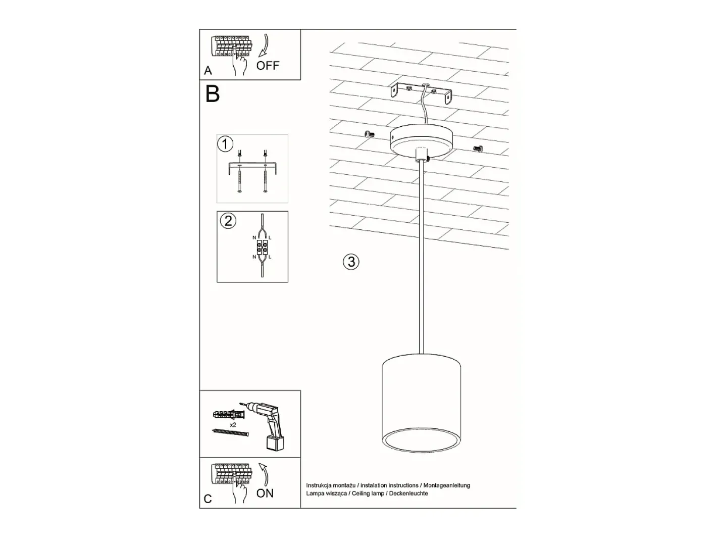 Sollux Lighting Sollux ORBIS - Lámpara colgante de techo redonda con 1 luz , GU10 Gris