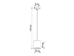Sollux Lighting Sollux ORBIS - Lámpara colgante de techo redonda con 1 luz , GU10 Gris
