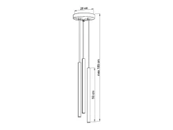 New Sollux Lighting Sollux PASTELO - Colgante colgante de 3 luces en racimo , G9 Negro