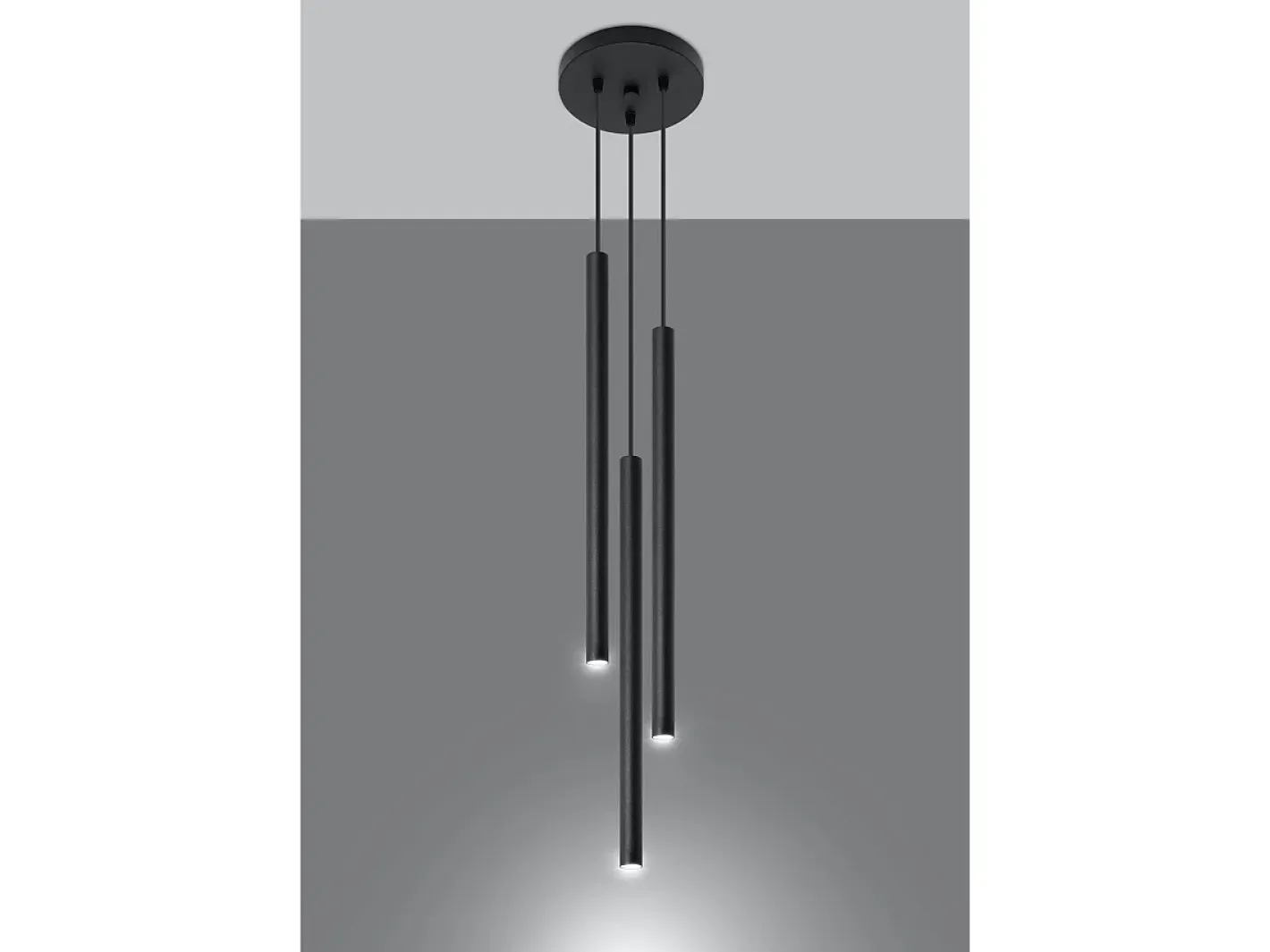 New Sollux Lighting Sollux PASTELO - Colgante colgante de 3 luces en racimo , G9 Negro