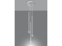 Online Sollux Lighting Sollux PASTELO - Lámpara colgante con tres luces, blanca, G9 Blanco