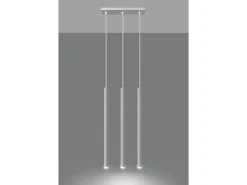 Clearance Sollux Lighting Sollux PASTELO - Lámpara colgante de barra fija con 3 luces, , G9 Blanco