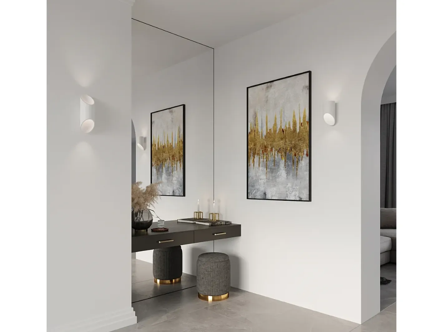 Sollux Lighting Aplique Para Pared-Sollux PENNE - 1 lámpara de pared Light Up Down Blanca, G9 Blanco