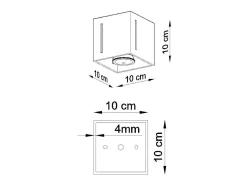 Clearance Sollux Lighting Sollux PIXAR - 1 luz de techo al ras de color claro, G9 Gris