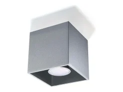 Sollux Lighting Plafón-Sollux QUAD - 1 Downlight de superficie , GU10 Gris