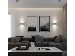 Clearance Sollux Lighting Sollux QUAD - 1 Downlight de superficie de luz blanco apagado, GU10 Gris
