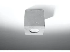 Clearance Sollux Lighting Sollux QUAD - 1 Downlight de superficie de luz blanco apagado, GU10 Gris