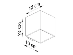 Sollux Lighting Sollux QUAD - 1 lámpara de pared empotrada Light Up Down Antracita Negro Best