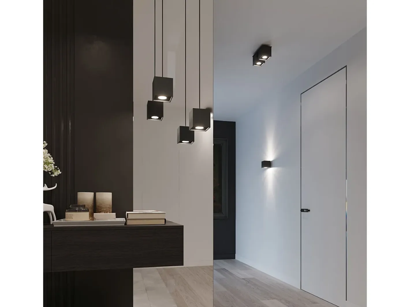 Sollux Lighting Sollux QUAD - 1 lámpara de pared Light Up Down Negra, G9 Negro