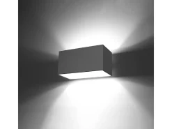 Sollux Lighting Aplique Para Pared-Sollux QUAD MAXI - 2 Light Up Down Flush Wall claro Gris