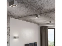 Sollux Lighting Aplique Para Pared-Sollux QUAD MAXI - Aplique de pared empotrado 2 Light Up Down Negro