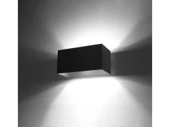 Sollux Lighting Aplique Para Pared-Sollux QUAD MAXI - Aplique de pared empotrado 2 Light Up Down Negro