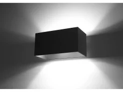 Sollux Lighting Aplique Para Pared-Sollux QUAD MAXI - Aplique de pared empotrado 2 Light Up Down Negro