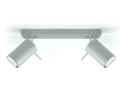 Outlet Sollux Lighting Sollux RING - Barra de 2 focos de luz , GU10 Gris