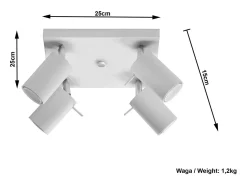Sollux Lighting Sollux RING - Cluster de 4 focos de luz , GU10 Blanco Hot