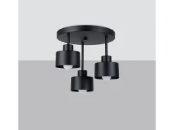 Sale Sollux Lighting Sollux Savar Lámpara de techo semiempotrable multi brazos negra Negro