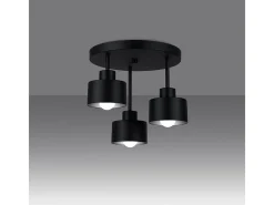 Sale Sollux Lighting Sollux Savar Lámpara de techo semiempotrable multi brazos negra Negro