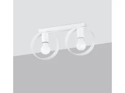 Sollux Lighting Plafón-Sollux Titran Plafón Semi Empotrado Blanco