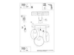 Sollux Lighting Plafón-Sollux Titran Plafón Semi Empotrado Blanco
